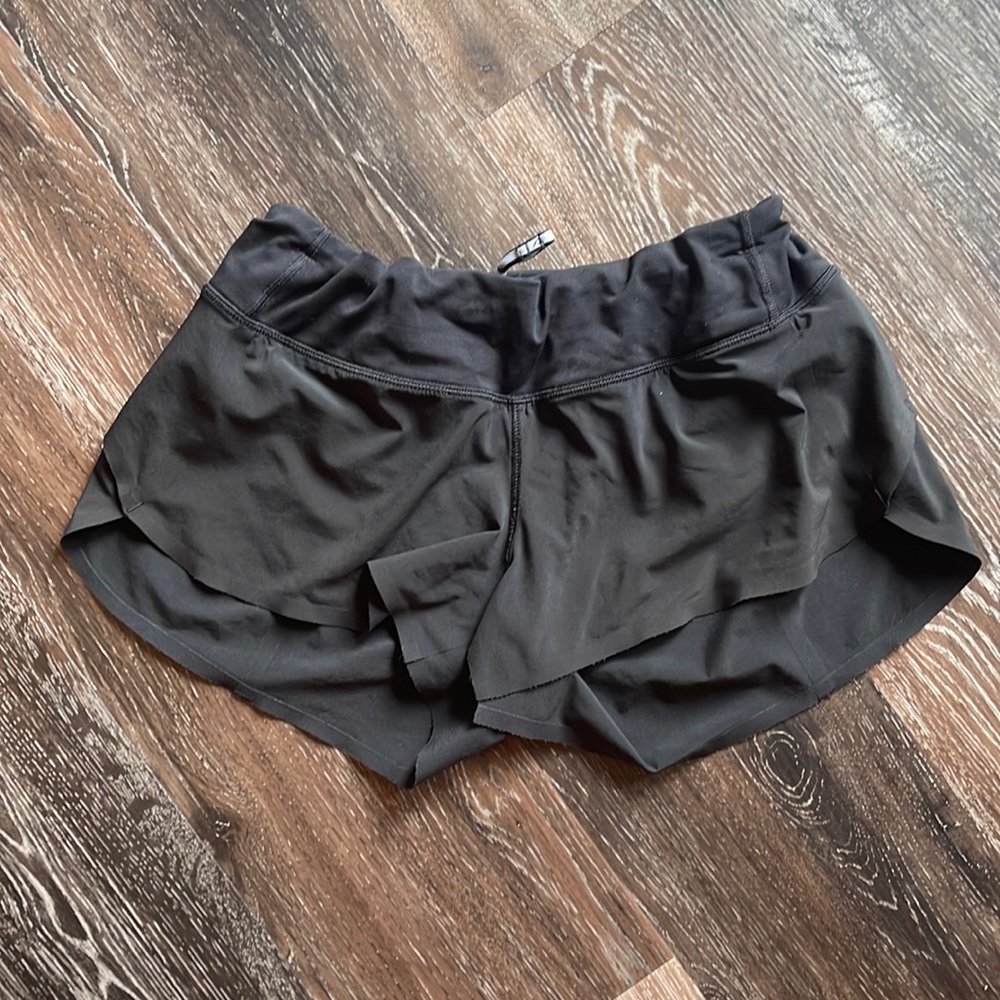 Black lululemon speed shorts